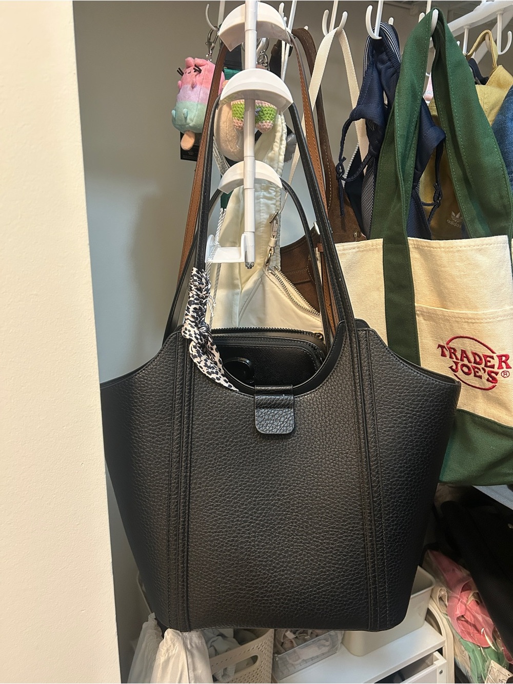 Classic Black Tote Bag - Sleek Everyday Shoulder Bag (only worn once)